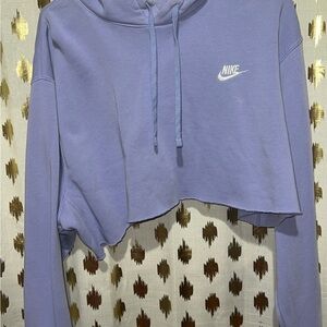 Nike Light Purple Cropped Hoodie